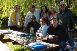 Rehearsal heaven: October in Ashland at director Lenny Neimark's picnic table.